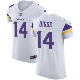 Wholesale Cheap Nike Vikings #14 Stefon Diggs White Men\'s Stitched NFL Vapor Untouchable Elite Jersey