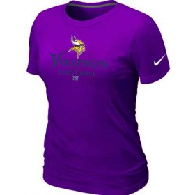 Wholesale Cheap Women\'s Nike Minnesota Vikings Critical Victory NFL T-Shirt Purple