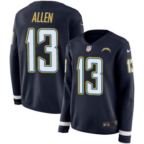 Wholesale Cheap Nike Chargers #13 Keenan Allen Navy Blue Team Color Women\'s Stitched NFL Limited Therma Long Sleeve Jersey