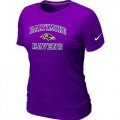 Wholesale Cheap Women's Nike Baltimore Ravens Heart & Soul NFL T-Shirt Purple