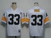 Wholesale Cheap Mitchell and Ness Steelers #33 Merril Hoge White Stitched NFL Jersey