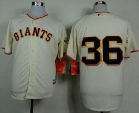 Wholesale Cheap Giants #36 Gaylord Perry Cream Home Cool Base Stitched MLB Jersey