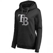 Wholesale Cheap Women's Tampa Bay Rays Platinum Collection Pullover Hoodie Black