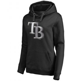 Wholesale Cheap Women\'s Tampa Bay Rays Platinum Collection Pullover Hoodie Black
