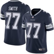 Wholesale Cheap Nike Cowboys #77 Tyron Smith Navy Blue Team Color Men's Stitched NFL Vapor Untouchable Limited Jersey