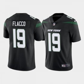 Wholesale Cheap Men\'s New York Jets #19 Joe Flacco Black Vapor Limited Stitched Jersey