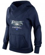 Wholesale Cheap Women's Philadelphia Eagles Big & Tall Critical Victory Pullover Hoodie Navy Blue