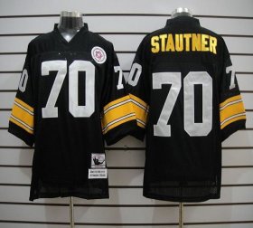 Wholesale Cheap Mitchell And Ness Steelers #70 Ernie Stautner Black Stitched NFL Jersey