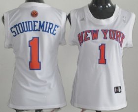 Wholesale Cheap New York Knicks #1 Amare Stoudemire White Womens Jersey