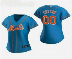 Wholesale Cheap Women\'s Custom New York Mets 2020 Royal Alternate Nike Jersey