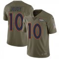Wholesale Cheap Nike Broncos #10 Jerry Jeudy Olive Men's Stitched NFL Limited 2017 Salute To Service Jersey