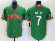Wholesale Cheap Men's Mexico Baseball #7 Julio Urias Number 2023 Green World Classic Stitched Jersey4