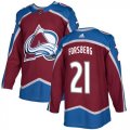 Wholesale Cheap Adidas Avalanche #21 Peter Forsberg Burgundy Home Authentic Stitched Youth NHL Jersey
