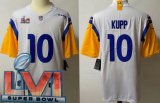 Wholesale Cheap Women's Los Angeles Rams #10 Cooper Kupp Limited White Alternate 2022 Super Bowl LVI Bound Vapor Jersey