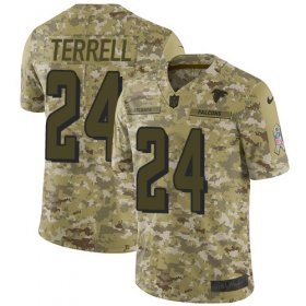 Wholesale Cheap Nike Falcons #24 A.J. Terrell Camo Men\'s Stitched NFL Limited 2018 Salute To Service Jersey