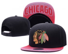 Wholesale Cheap NHL Chicago Blackhawks Team Logo Black Mitchell & Ness Adjustable Hat