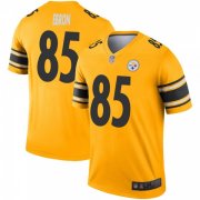 Wholesale Cheap Men's Pittsburgh Steelers #85 Eric Ebron Inverted Jersey - Gold Legend