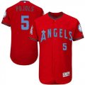 Wholesale Cheap Angels of Anaheim #5 Albert Pujols Red Flexbase Authentic Collection Father's Day Stitched MLB Jersey