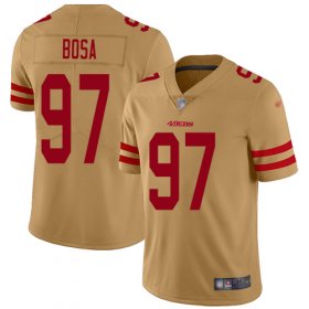 Wholesale Cheap Nike 49ers #97 Nick Bosa Gold Men\'s Stitched NFL Limited Inverted Legend Jersey