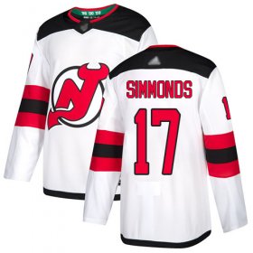 Wholesale Cheap Adidas Devils #17 Wayne Simmonds White Road Authentic Stitched NHL Jersey