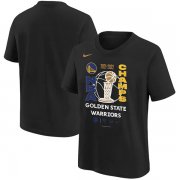 Wholesale Cheap Men's Golden State Warriors 2021-2022 Black NBA Finals Champions Locker Room T-Shirt