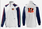 Wholesale Cheap NFL Cincinnati Bengals Team Logo Jacket White_2
