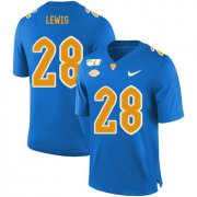 Wholesale Cheap Pittsburgh Panthers 28 Dion Lewis Blue 150th Anniversary Patch Nike College Football Jersey