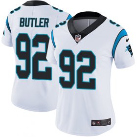 Wholesale Cheap Nike Panthers #92 Vernon Butler White Women\'s Stitched NFL Vapor Untouchable Limited Jersey
