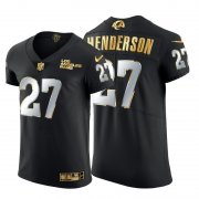 Wholesale Cheap Los Angeles Rams #27 Darrell Henderson Jr. Men's Nike Black Edition Vapor Untouchable Elite NFL Jersey