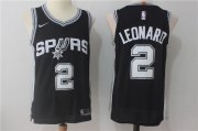 Wholesale Cheap Men's San Antonio Spurs #2 Kawhi Leonard Black 2017-2018 Nike Swingman Stitched NBA Jersey