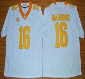Wholesale Cheap Tennessee Volunteers #16 Peyton Manning White 2015 College Football Jersey