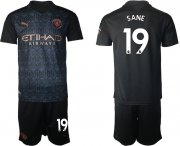 Wholesale Cheap en 2020-2021 club Manchester City away 19 black Soccer Jerseys