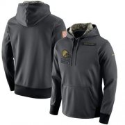 Wholesale Cheap Men's Cleveland Browns Nike Anthracite Salute to Service Player Performance Hoodie