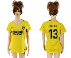 Wholesale Cheap Women's Atletico Madrid #13 Oblak Away Soccer Club Jersey