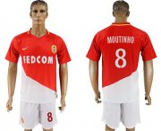 Wholesale Cheap Monaco #8 Moutinho Home Soccer Club Jersey