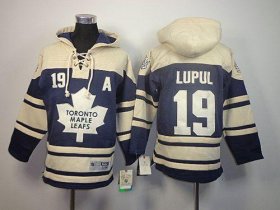 Wholesale Cheap Maple Leafs #19 Joffrey Lupul Blue Sawyer Hooded Sweatshirt Stitched Youth NHL Jersey