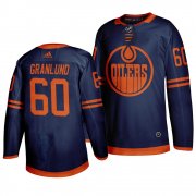 Wholesale Cheap Edmonton Oilers #60 Markus Granlund Blue 2019-20 Third Alternate Jersey