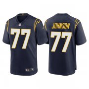 Wholesale Cheap Men's Los Angeles Chargers #77 Zion Johnson Navy Limited Stitched Jersey