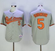 Wholesale Cheap Orioles #5 Brooks Robinson Grey Cool Base Stitched MLB Jersey