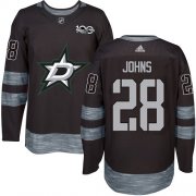 Wholesale Cheap Adidas Stars #28 Stephen Johns Black 1917-2017 100th Anniversary Stitched NHL Jersey
