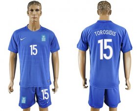 Wholesale Cheap Greece #15 Torosidis Away Soccer Country Jersey