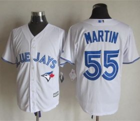 Wholesale Cheap Blue Jays #55 Russell Martin White New Cool Base Stitched MLB Jersey