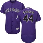 Wholesale Cheap Rockies #44 Tyler Anderson Purple Flexbase Authentic Collection Stitched MLB Jersey