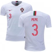 Wholesale Cheap Portugal #3 Pepe Away Kid Soccer Country Jersey