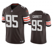 Wholesale Cheap Men's Cleveland Browns #95 Myles Garrett Brown 2023 F.U.S.E. Vapor Untouchable Limited Stitched Jersey
