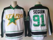Wholesale Cheap Adidas Stars #91 Tyler Seguin White Road Authentic Stitched NHL Jersey