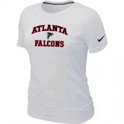 Wholesale Cheap Women's Nike Atlanta Falcons Heart & Soul NFL T-Shirt White