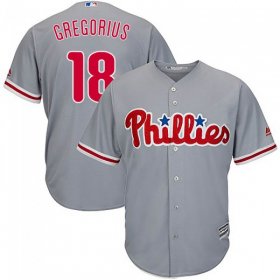 Wholesale Cheap Phillies #18 Didi Gregorius Grey New Cool Base Stitched MLB Jersey