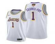 Wholesale Cheap Men's Los Angeles Lakers #1 Kentavious Caldwell-Pope 2020 White Finals Stitched NBA Jersey