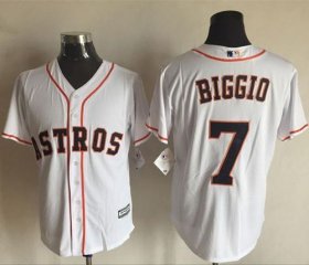 Wholesale Cheap Astros #7 Craig Biggio White New Cool Base Stitched MLB Jersey